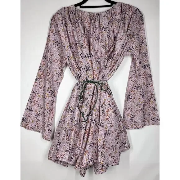 Elliette Tate Silk Ditsy Floral Mini Dress Feminine Romantic Size 6 Fairy - Picture 6 of 10